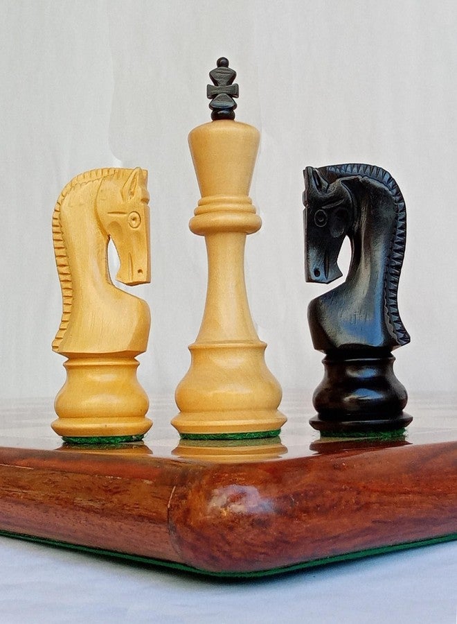 Enterro Wooden Chess Pieces 3.75" Russian Zagreb Ebonized Series - Ebonized Boxwood Well Polished Handicraft - Image 2